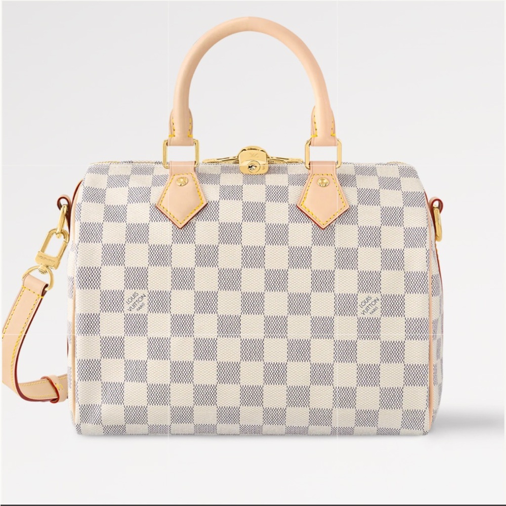 🗯️ LOUIS VUITTON Damier Azur Speedy Bandoulière 25 💭 NWT 🗯️
